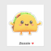 Kawaii Taco Aufkleber (Blatt)