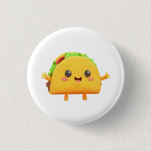 Kawaii Taco Button (Vorderseite)