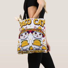 Kawaii Taco Cat Palindrome Fiesta Kunst, Dichtung Tasche