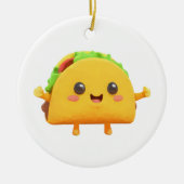 Kawaii Taco Keramik Ornament (Vorne)