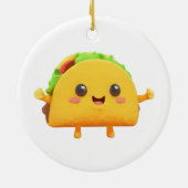 Kawaii Taco Keramik Ornament (Hinten)