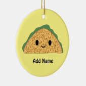 Kawaii Taco Keramik Ornament (Rechts)