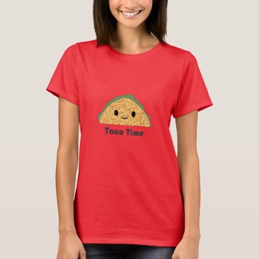 Kawaii Taco Time Taco T-Shirt (Vorderseite)