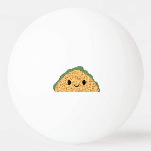 Kawaii Taco Tischtennisball (Vorderseite)