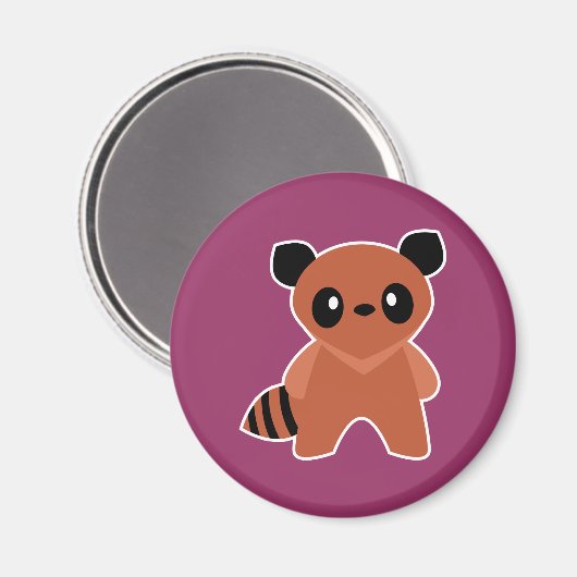 Kawaii Tanuki Magnet (Vorderseite/Rückseite)