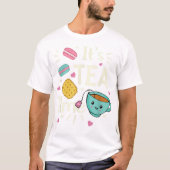 Kawaii Tea Cookie Macarons Tea Time TShirt (Vorderseite)