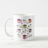 Kawaii tea cup and flowers  kaffeetasse (Links)