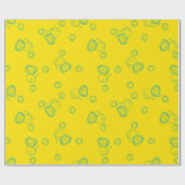 Kawaii Teal Lions & Sunshine – Cute Pattern Geschenkpapier (Flach)