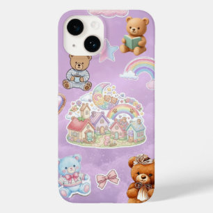 Kawaii Teddy Bär Pastell Lila Ästhetik Case-Mate iPhone 14 Hülle
