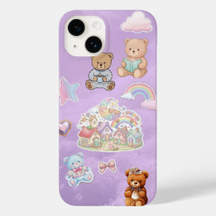 Kawaii Teddy Bär Pastell Lila Ästhetik Case-Mate iPhone 14 Hülle