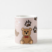Kawaii Teddy Bear Illustration Kaffeetasse (Mittel)