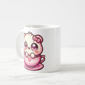 Kawaii Teddy Bear im Cup Kaffeetasse (Vorderseite Links)