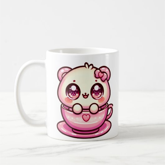 Kawaii Teddy Bear im Cup Kaffeetasse (Links)