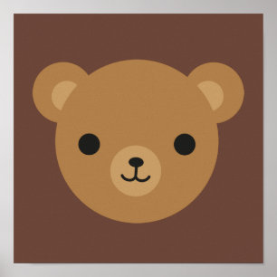 Kawaii Teddy Bear Poster