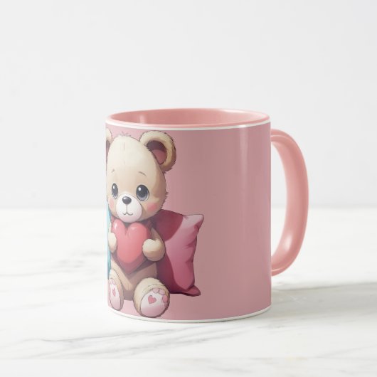 Kawaii Teddy Bear Tasse (VorderseiteRechts)