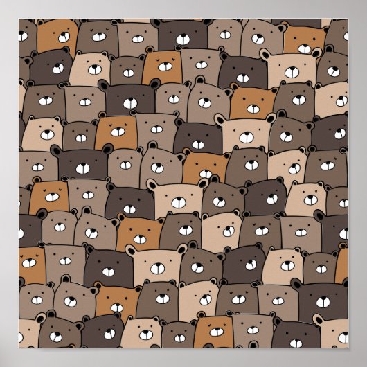 Kawaii teddy Bears Poster (Vorne)