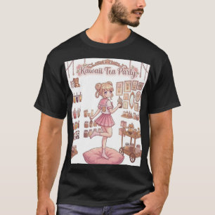 Kawaii-Teeparty-Rosane Anime-Girl-Ästhetik T-Shirt