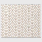 Kawaii Tennis Rackets Happy Face Niedlich Brown Geschenkpapier (Flach)