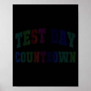 Kawaii-Test-Tag Countdown-Testen des Lehrer-Modus Poster