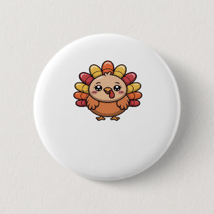kawaii Thanksgiving Truthahn Classic T-Shirt_1 Button