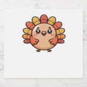 kawaii thanksgiving turkey Classic T-Shirt Schaumweinetikett (Einzelnes Label)