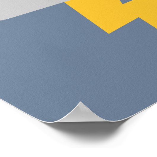 Kawaii Thunder & Lightning Cloud Poster (Ecke)