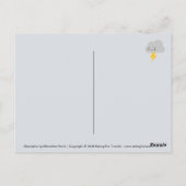 Kawaii Thunder & Lightning Cloud Postkarte (Rückseite)