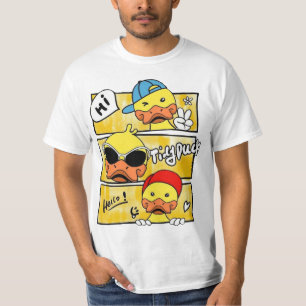 Kawaii Tidy Enten Grafik T-Shirt