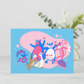 Kawaii-Tier-Party selfie lustig Einladung (Stehend Vorderseite)