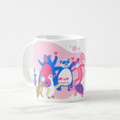 Kawaii-Tier-Party selfie lustig Kaffeetasse (Vorderseite Links)