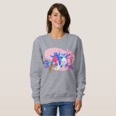 Kawaii-Tier-Party selfie lustig Sweatshirt (Vorne ganz)