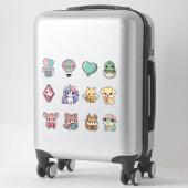 Kawaii-Tier-Sticker-Bundle – Süße Fantasy & Animat Aufkleber (Koffer)