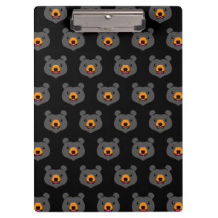 Kawaii Tierliebhaber-Cartoon-schwarzer Bär Klemmbrett