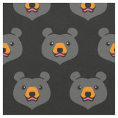 Kawaii Tierliebhaber-Cartoon-schwarzer Bär Stoff (Nahaufnahme)