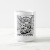 Kawaii Tiger an der Seufzerbrücke Venedig Kaffeetasse (Mittel)