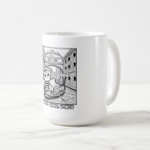 Kawaii Tiger an der Seufzerbrücke Venedig Kaffeetasse (VorderseiteRechts)