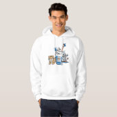 Kawaii Tiger, Blauer Milchshake & Bootsgeist Hoodie (Vorne ganz)