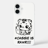 Kawaii Tiger Selfie Handy Fall Personalizable Name