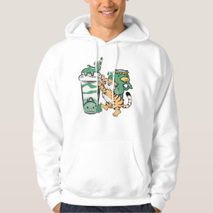 Kawaii Tiger und Matcha Milkshake Kappa Hoodie