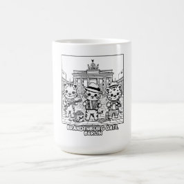 Kawaii Tigers am Brandenburger Tor Berlin Kaffeetasse