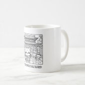 Kawaii Tigers im Asakusa-Tempel, Tokio Kaffeetasse (VorderseiteRechts)