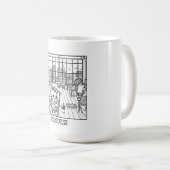 Kawaii Tigers in einem Art Studio in New York Kaffeetasse (VorderseiteRechts)