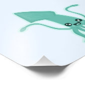 Kawaii Tintenfisch Fotodruck (Ecke)