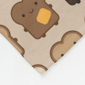 Kawaii Toast Fleecedecke (Ecke)