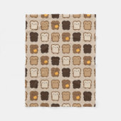 Kawaii Toast Fleecedecke (Vorderseite)