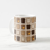 Kawaii Toast Kaffeetasse (Vorderseite Links)
