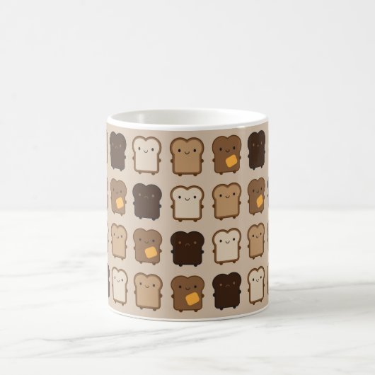 Kawaii Toast Kaffeetasse (Mittel)