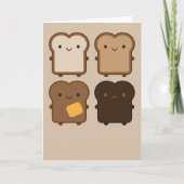 Kawaii Toast Karte (Vorderseite)