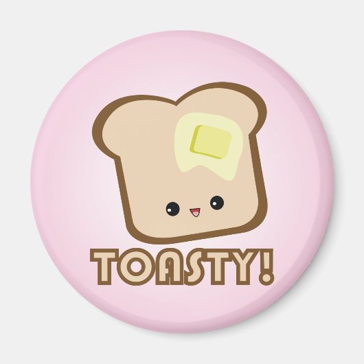 Kawaii Toasty! Toast Magnet (Vorne)
