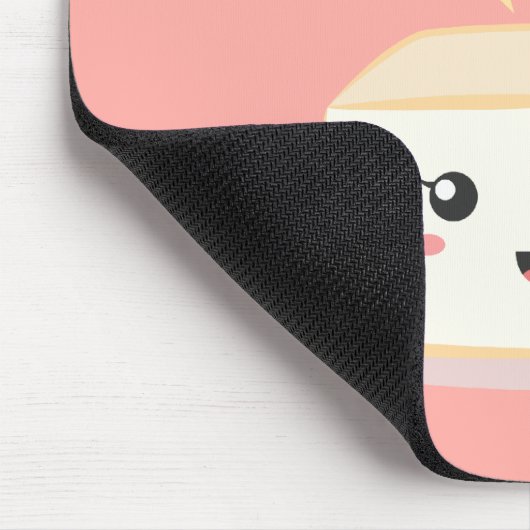 Kawaii Tofu, der Leute zum Liebetofu fragt Mousepad (Ecke)